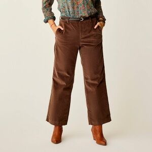 Carve Designs Rex Wide Leg High Rise in Brown Wale Cord 6 NWOT